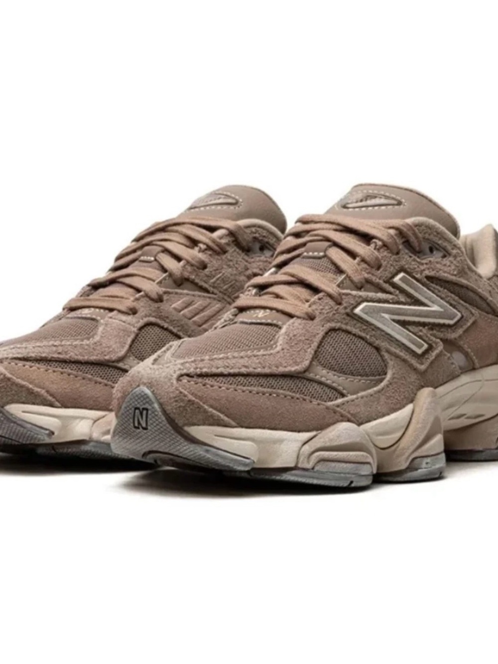 New Balance Men's Taupe Suede Mesh Sneakers